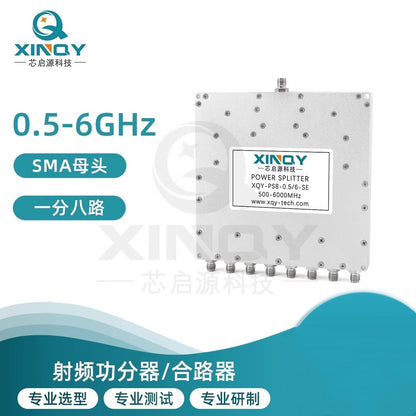XINQY 0.5-6G Microstrip Power Divider (1 to 8) 2.4/5.8G SMA WIFI Signal Test: 500-6000M, 0.45-6G