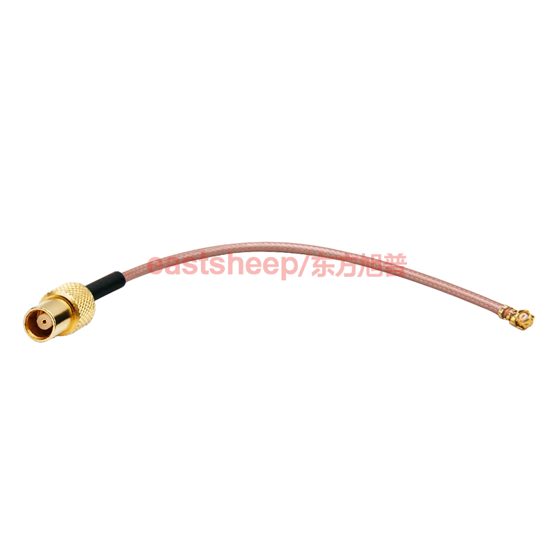 Eastsheep RF connector cable, IPEX female to MCX female, silver-plated jumper cable, 0.6 meters, DC-6G RG178-IPEX/MCX-KK