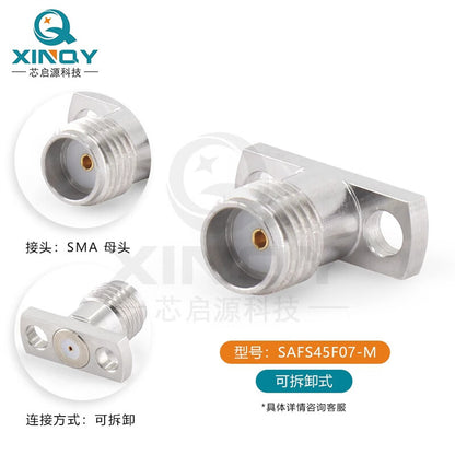 XINQY detachable pin RF connector panel mount SAFS45F07-M (jack diameter 0.46mm) 2 pieces without glass insulator