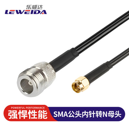 LEWEIDA SMA to N type RF cable SYV50-3, 50 ohm coaxial cable, SMA male to N female connector, 1 meter, LWD-SMAJJ-NK01