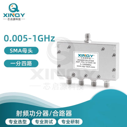 XINQY SMA Clock Line Power Divider 5-1000M 1 to 4 1G Low Frequency Shortwave Time and Power Divider with BNC Connector 5M-1G