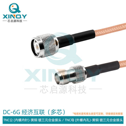 XINQY 6G RF cable, N to TNC connector extension cable, double shielded, silver plated, TNC male to TNC female, 3m length.