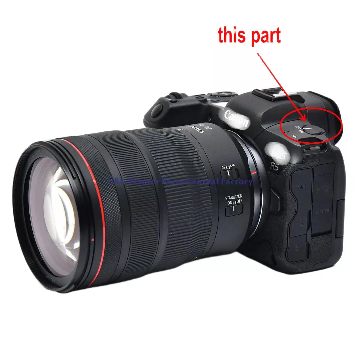 compatible For Canon R6 R5 Power Switch Button Top Cover ON OFF Toggle Lever Rod [3]