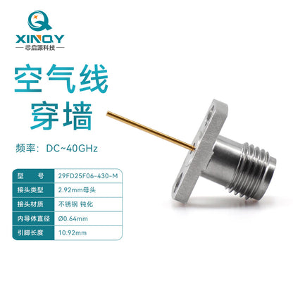XINQY 2.92-KFD Coaxial Connector 40G Cavity Circuit Board Bare Wire Through-Wall Soldering Flange 29FD25F06-430-M