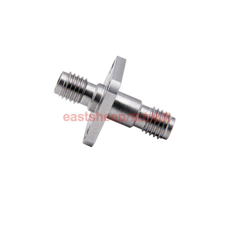 Eastsheep High Frequency Test Adapter SSMA-KFKG-1 Stainless Steel SSMA Female to Female Adapter with 4-Hole Flange 18G (1 unit)