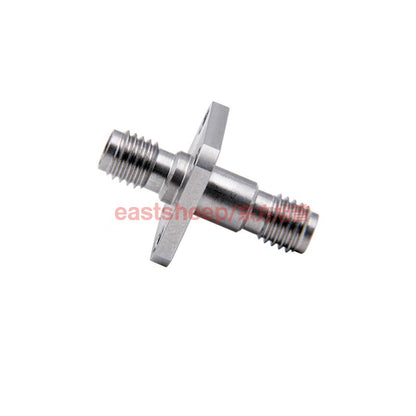 Eastsheep High Frequency Test Adapter SSMA-KFKG-1 Stainless Steel SSMA Female to Female Adapter with 4-Hole Flange 18G (1 unit)