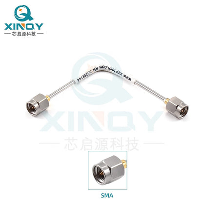 XINQY DC-18G Low-Loss Semi-Steel Cable, Copper Conduit Internal Interconnection, RF Cable, SMA Male-SMA Female (Gold-Plated Brass), 1m Length