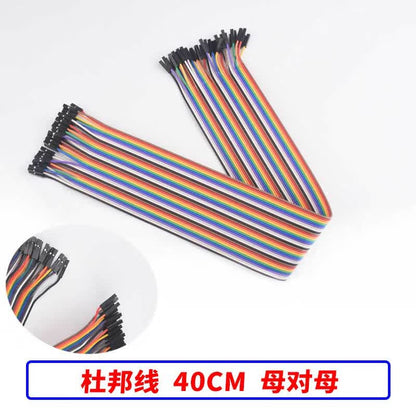 Jiulongxi Colored DuPont wire Female to Female Connector Cable, 40cm, 2.54mm, 1 row