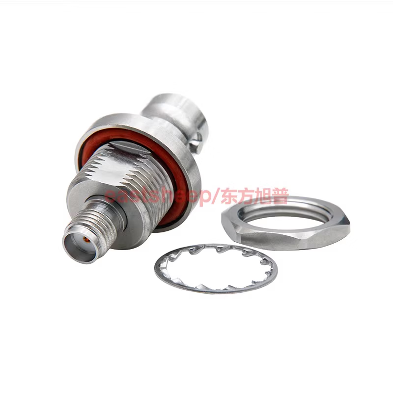 Eastsheep BNC/SMA-KYKG-2 Stainless Steel BNC Female to SMA Female Through-Wall Type 6G 1-Pack