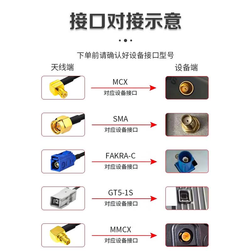 Qantop BD+GPS Dual-Mode Antenna, Vehicle-Mounted Antenna (BeiDou + GPS Dual-Mode), SMA Straight Head, 38dbi, 2m, QT-DS23