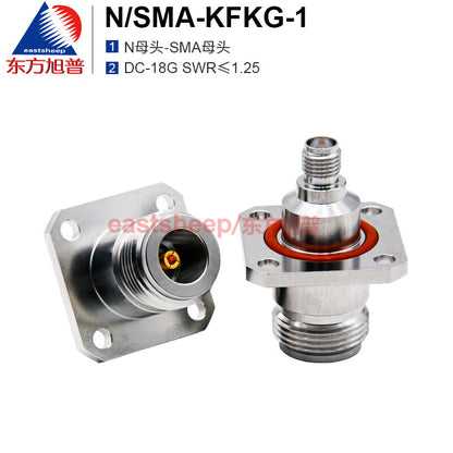 Eastsheep Stainless Steel Adapter N/SMA-KFKG-1 N Female to SMA Female Waterproof DC-18G 1 piece