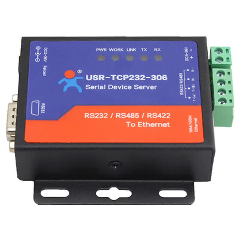 Human Internet of Things USR-TCP232-306 Single Serial Port Server Ethernet to RS232/485/422