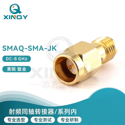 XINQY SMA male to female coaxial adapter, 8GHz gold-plated test quick-connect connector, DC-18GHz adapter.