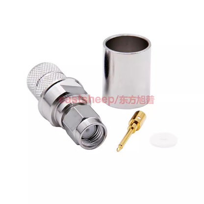 Eastsheep RF connector, SMA male, solder-press type, SMA-C-J-7, suitable for 50-7/LMR400 coaxial cable.