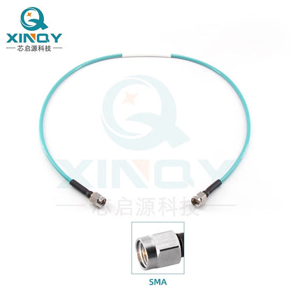 XINQY 18G Ultra-Flexible Low-Loss Cable Assembly, SMA RF Connector, Equipment Test Interconnect Feeder, SMA Male Connector - SMA Male Elbow; 0.3m