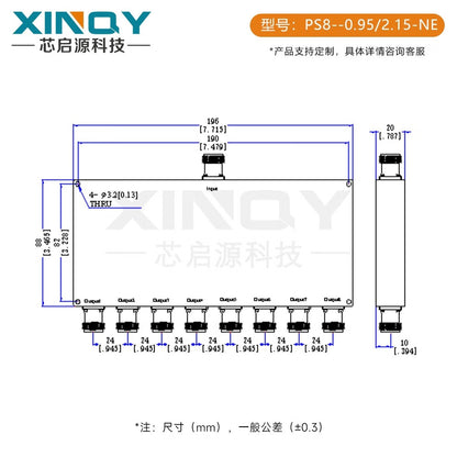 XINQY N/TNC 1-to-8 GNSS/GPS/BeiDou Signal Divider, Satellite Full-Band Antenna Power Divider, TNC Head Direction Isolation Model