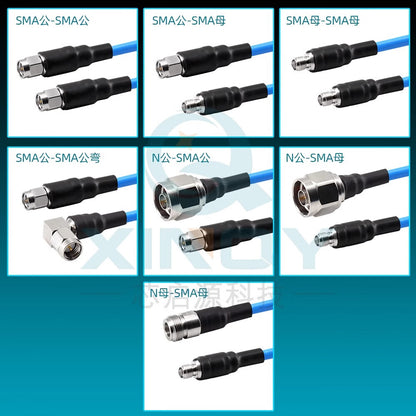 XINQY 0-18G SMA/N Phase-Stable RF Cable, Flexible High-Shielding Low-Loss Test Cable Assembly, N-Female to SMA-Female; 1m