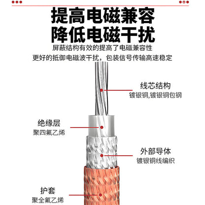 RG316 RF coaxial high-temperature resistant adapter cable extension cable (TNC male inner pin to TNC female inner pin), 0.5 meters, SX-RP-TNC/TNC-JK05.