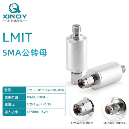 XINQY PIN diode RF limiter 10MHz-10GHz 5dBm/10dBm LMIT protection Limiting threshold: 10dBm (10GHz male to female)
