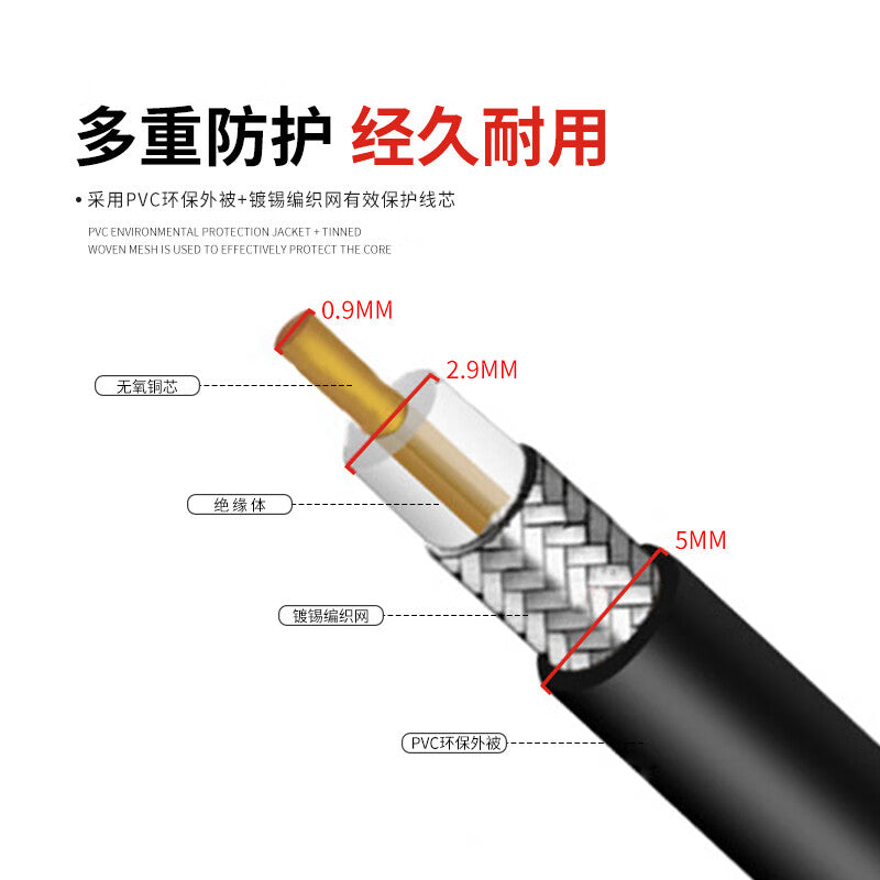 LEWEIDA N-to-N Coaxial RF Cable, 10 meters, SYV50-3 Jumper Cable/Feeder Cable, N-N Type Extension Cable, LWD-NJK-10
