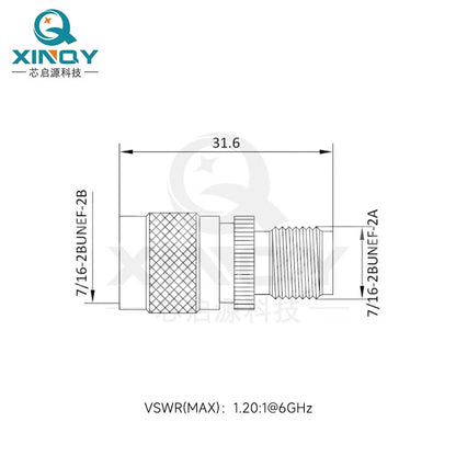 XINQY TNC RF Adapter, RPTNC Reverse Polarity Female to TNC Male, Antenna Coaxial Converter, TNC-Reverse Polarity Male to Female
