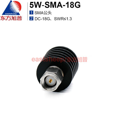 Eastsheep 5W Terminal Loader, SMA-J Coaxial Loader, 50 Ohm SMA Male Connector, DC-18G 5W-SMA-JR-18G