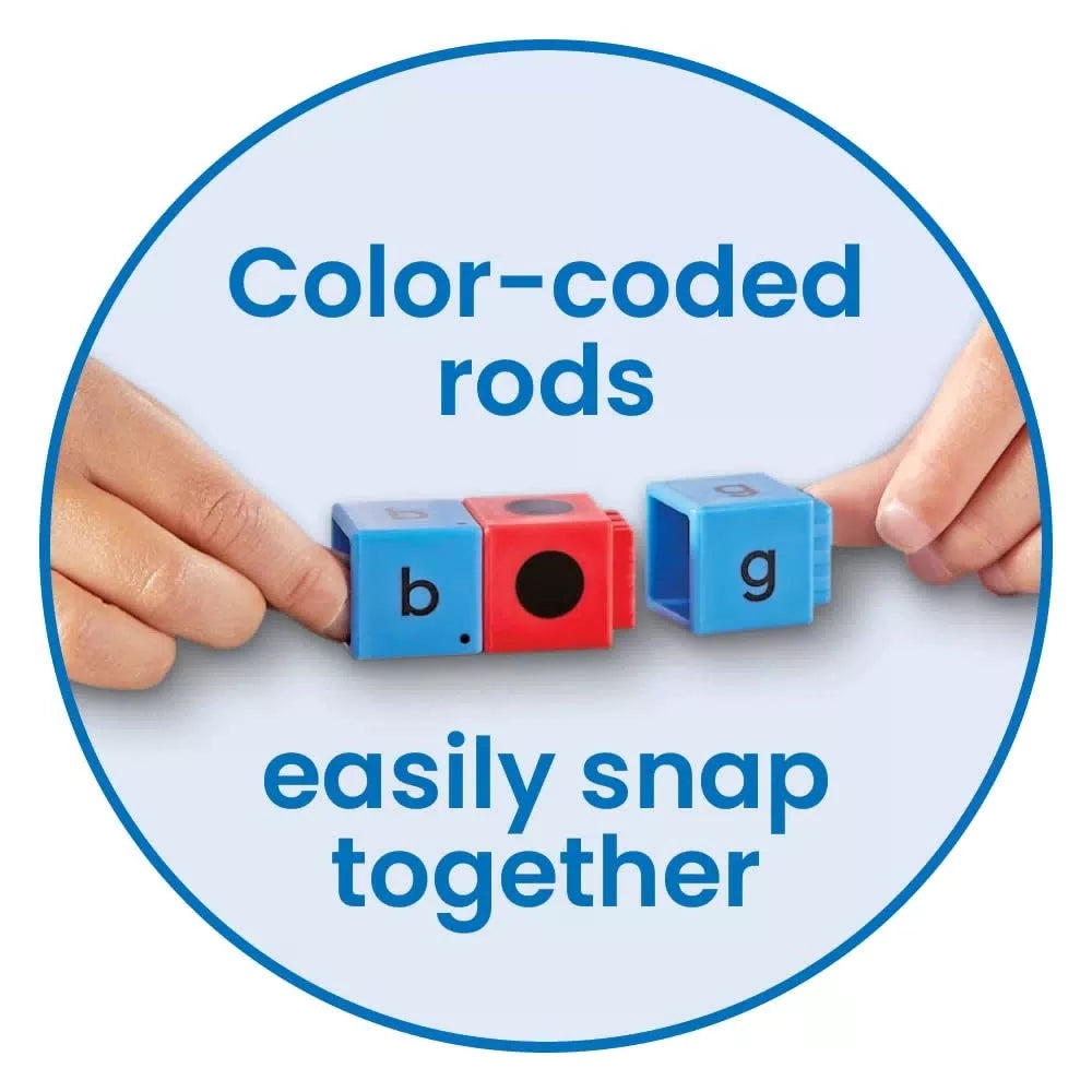 hand2mind Reading Rods Alphabet & CVC Words, Word Building Activities, Medium [3]