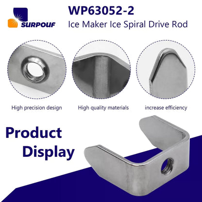 ice auger drive bar wp63052-2 Ice Dispenser Yoke 1.53*1.48*0.59 inch, Silver [3]