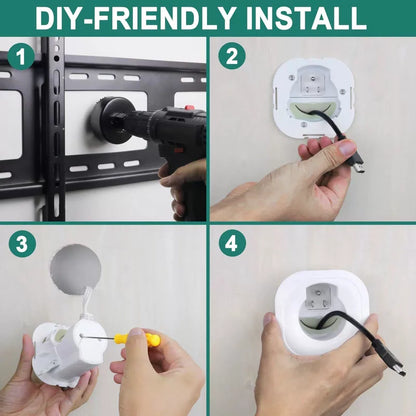 in-Wall Cable Management kit, Cord Hiding for Wall, Hide TV Wires When white [6]