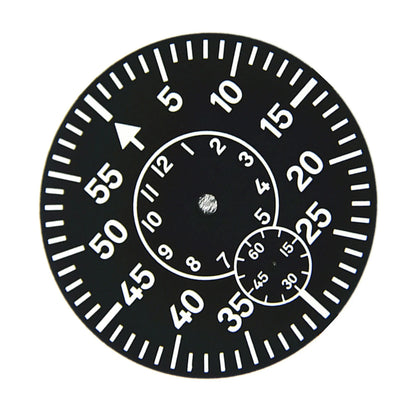 1Pc Watch Dial Plate Green Luminous Second At 6 For ETA 6498 For Seagull ST3620