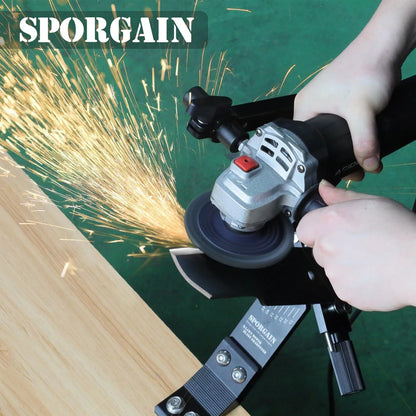 SporGain [Updated] Lawn Mower Blade Sharpener 15°-45° Adjustable Frame Blue