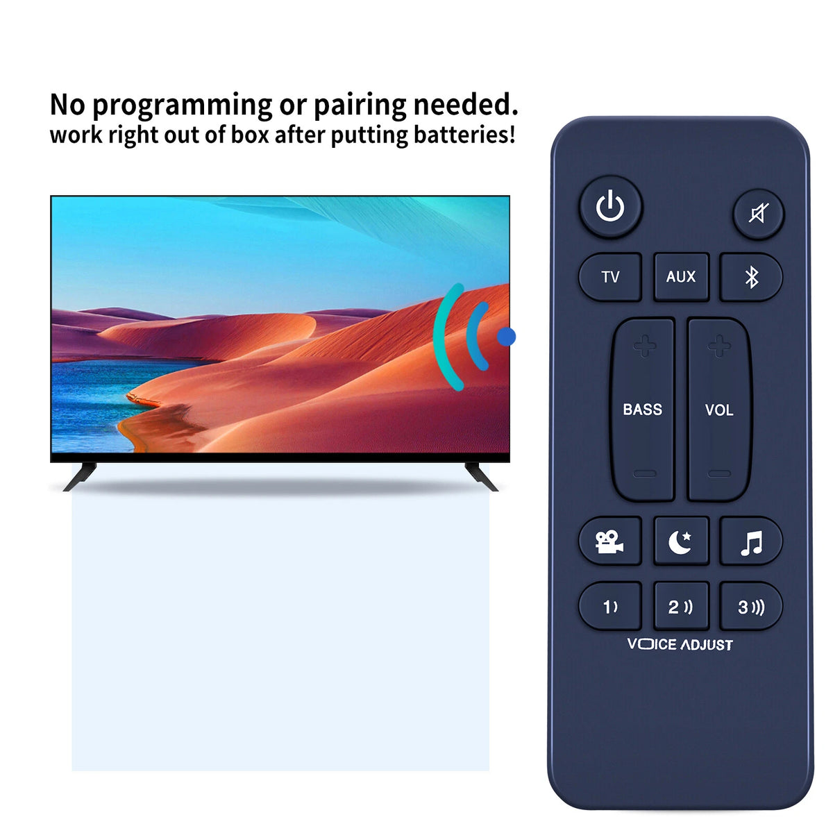 Remote Control For Polk Audio Signa S1, S2, and S3 RE6214-1 Ultra-Slim Soundbars