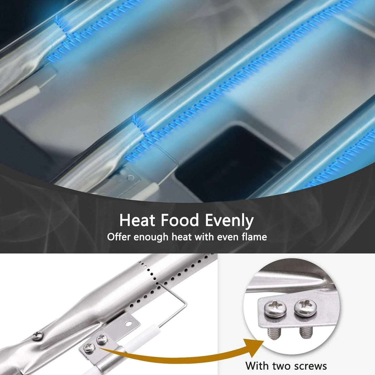 Criditpid Grill Replacement Parts for Drip Pan,Heat Tent,Burner & Ignitor