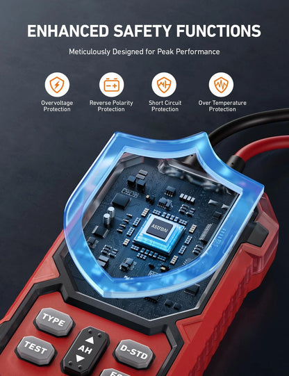AstroAI Car Battery Tester, 12V/24V Digital Automotive Meter Diagnostic Red