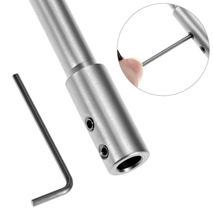 7 Inch Extension Rod Tool for 9.7mm Round Shaft Drill with Set Screws Hex Key