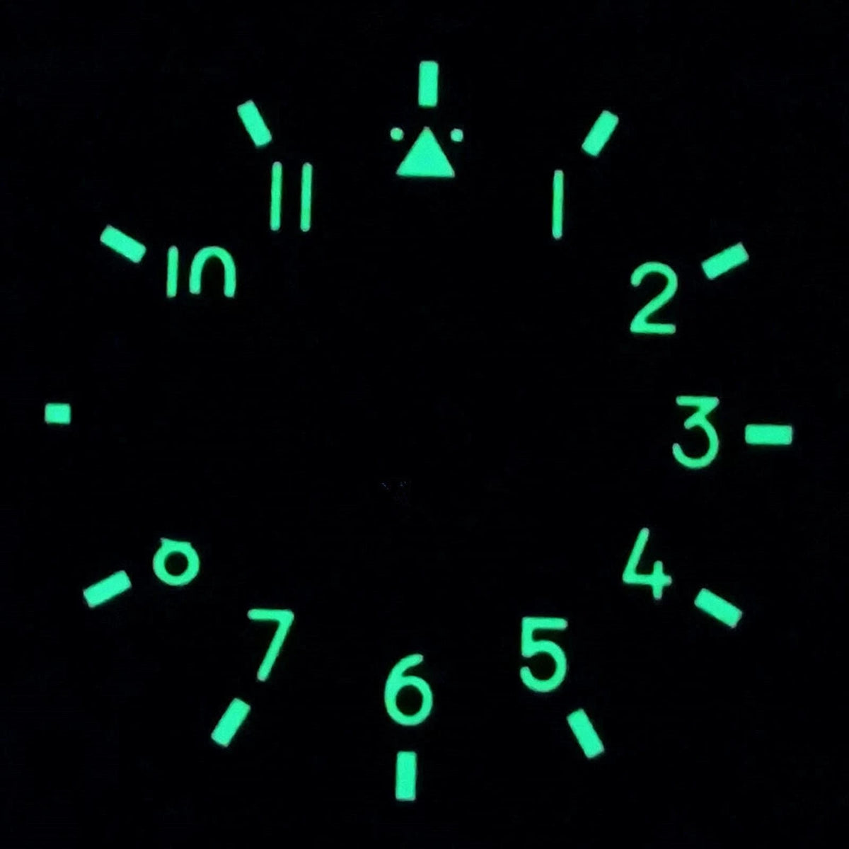 37mm Green Luminous Watch Dial Second @9 Replace For ETA 6497 ST3600 Movement D