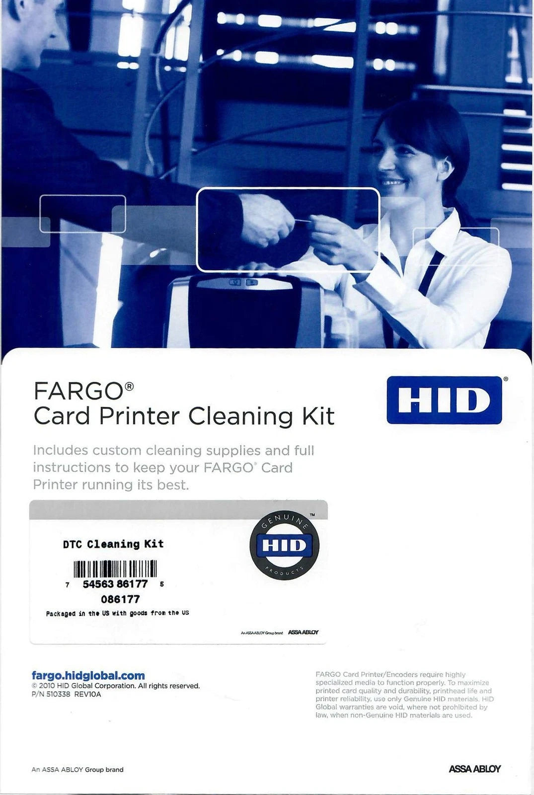 Card Imaging Fargo Cleaning Kit 86177 for All DTC Printers CI, white, black