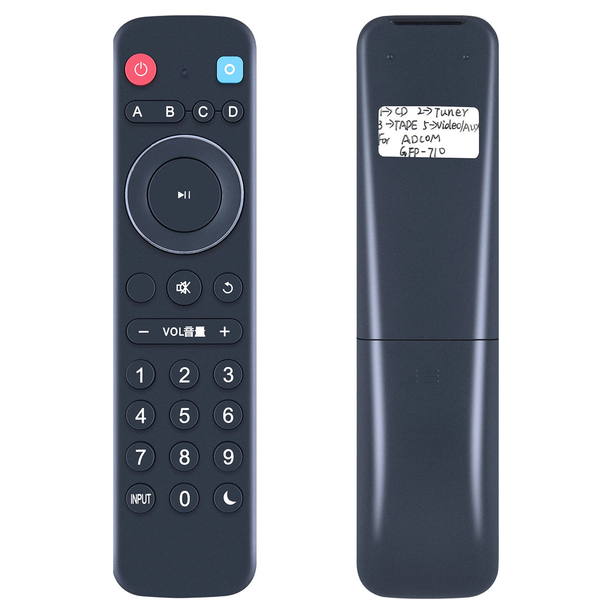 Replace Remote Control For Adcom GFP-710 2-Channel Analog Stereo Preamplifier