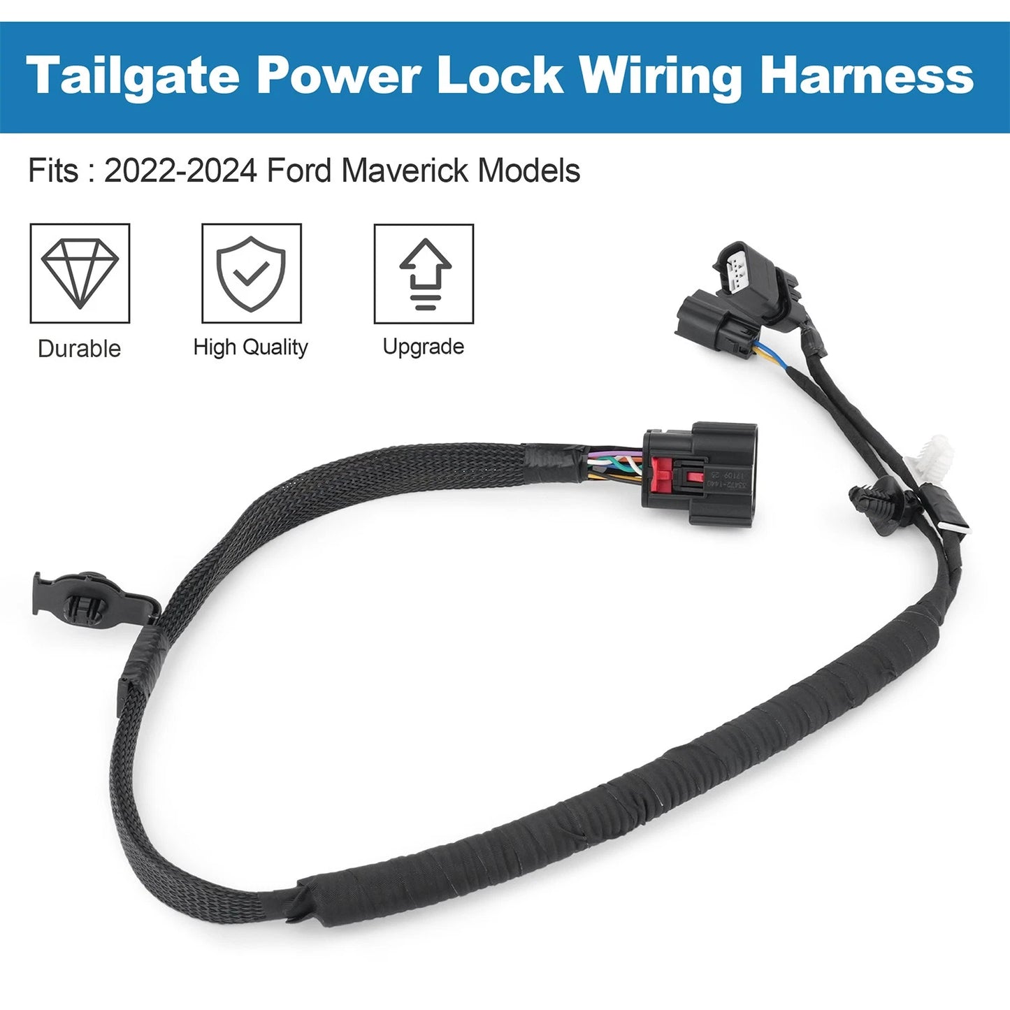 Tailgate Lock Wiring Harness Upgrade Fit 22–24 Ford Maverick