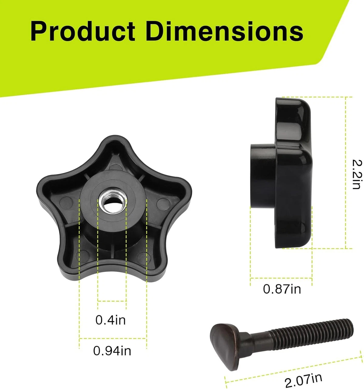 Handle Knob and Screw Bolt Kit, Compatible with Toro Lawn Mowers/Snow...