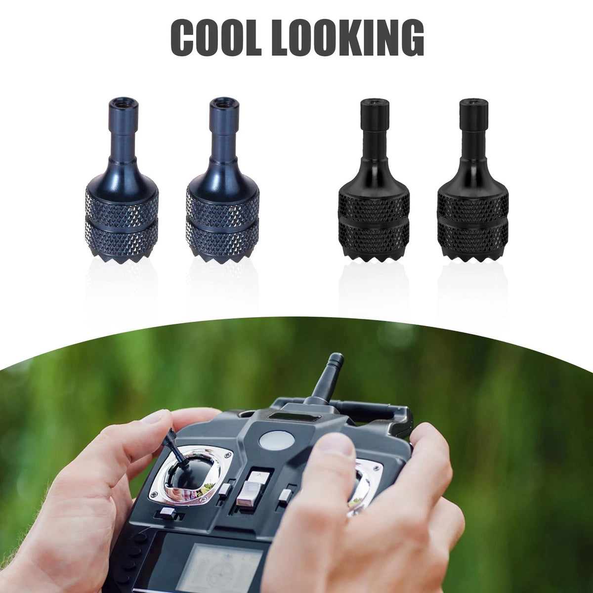 NQEUEPN 4pcs Detachable Drone Stick Controller 0.72x0.32 inch, Blue, Black