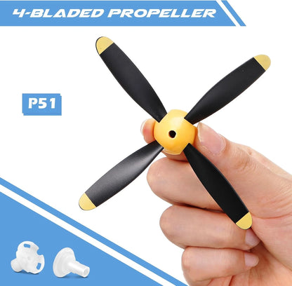 3 Sets Spare RC Plane Propellers Compatible with Mustang 400mm Yellow Nose