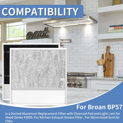 1*BP57 Range Hood Filter For Broan R610045 Estate 883093 Kitchenaid Whirlpool