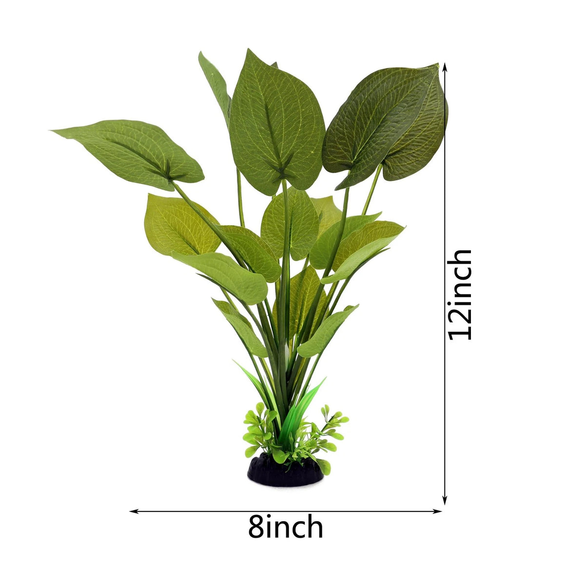 ALEGI Silk Aquarium Plants, 12 Inch Artificial Plants 2 Pack, Green