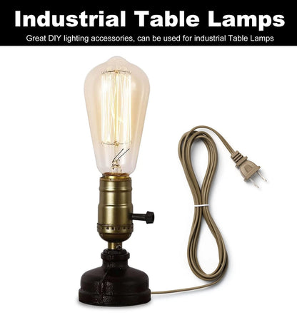 Lamp Making Kit, Parts for Repair 12 Feet Cord, Antique Brass