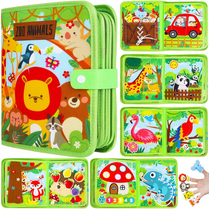 Lemrok Busy Book for Toddlers Montessori Toys- Board 1-3 Small, Farm