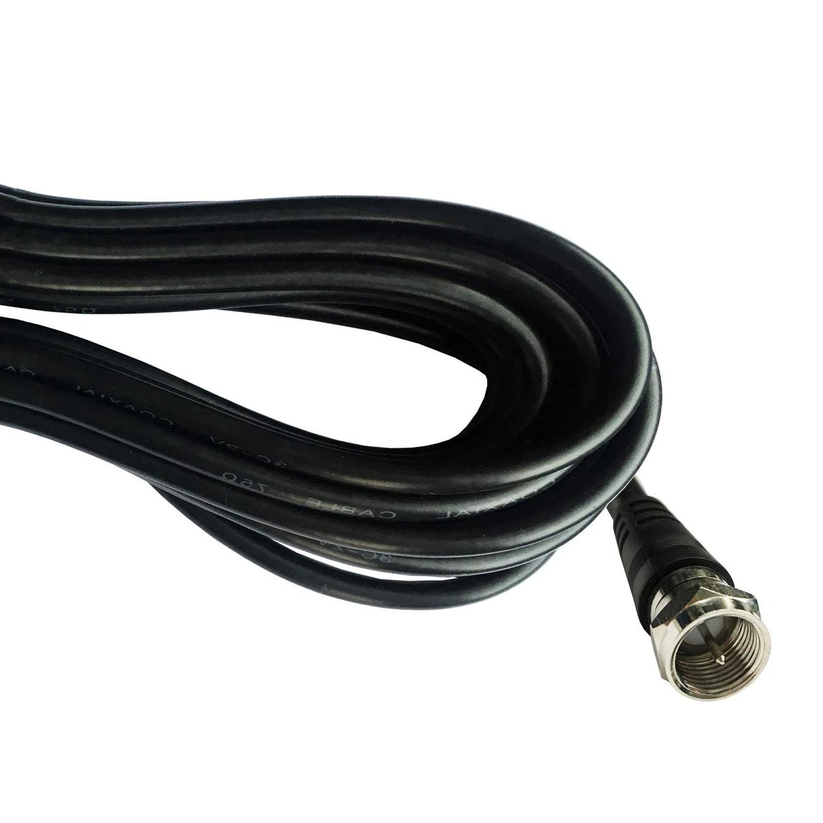 Chaowei TV Antenna Extension Coaxial Cable(15ft) with Coupler,F Black