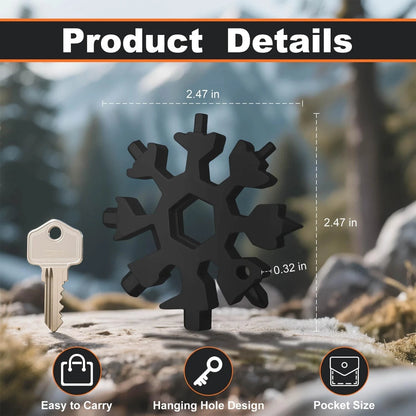 Snowflake Multi Tool 2 Pack - Stainless Steel 18 in 1 Multitool with Silver