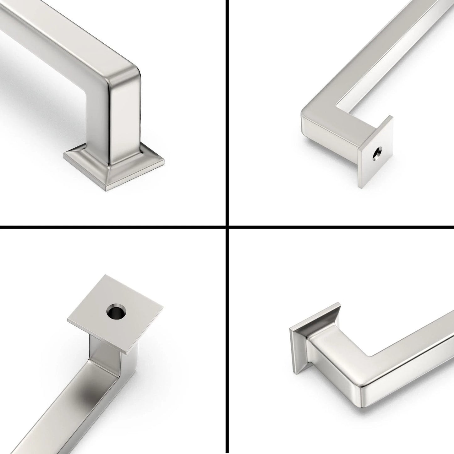 GIYURO 10 Pack Brushed Nickel 3-3/4' Hole Center(96mm),