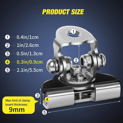 2PCS LED Light Bar Mounting Bracket Pillar Hood 304 Stainless Steel Adjustable